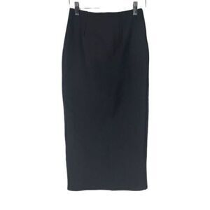 Pookie & Sebastian Nordstrom Mid Slit Pencil Skirt Black Small NWT NEW